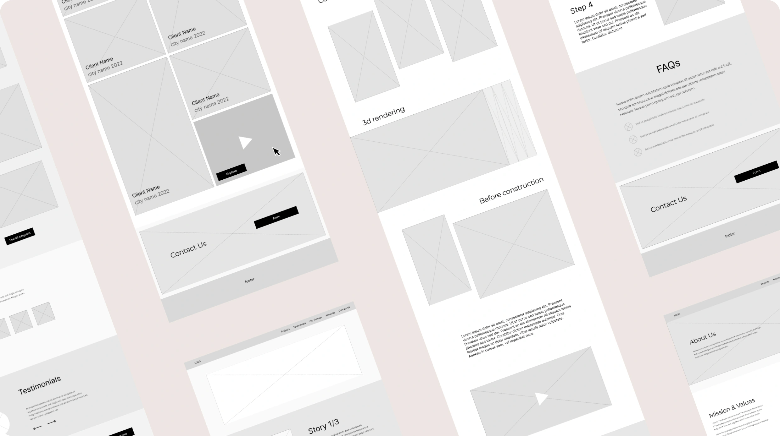 Landmark Wireframes
