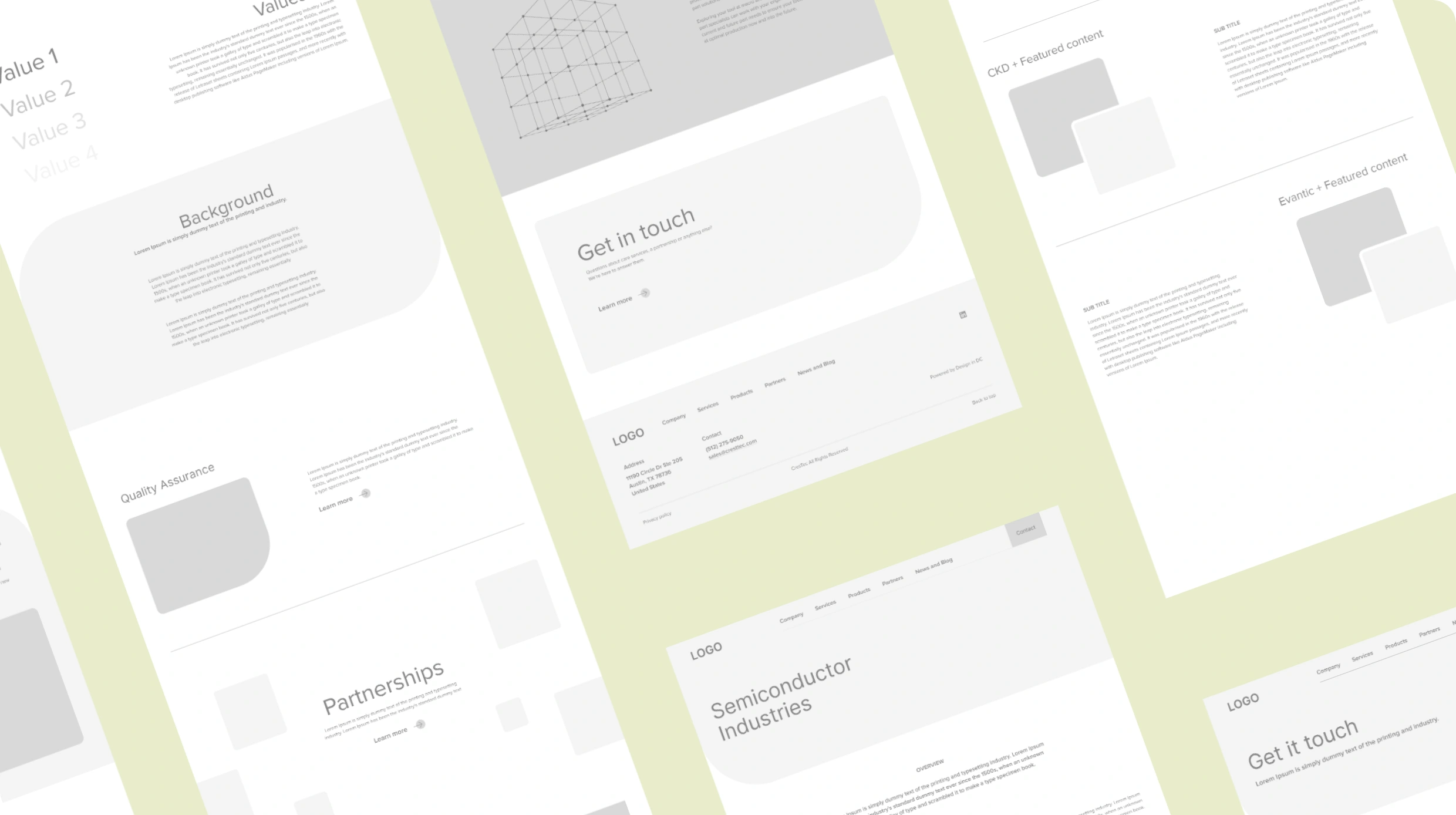 CrestTec Wireframes
