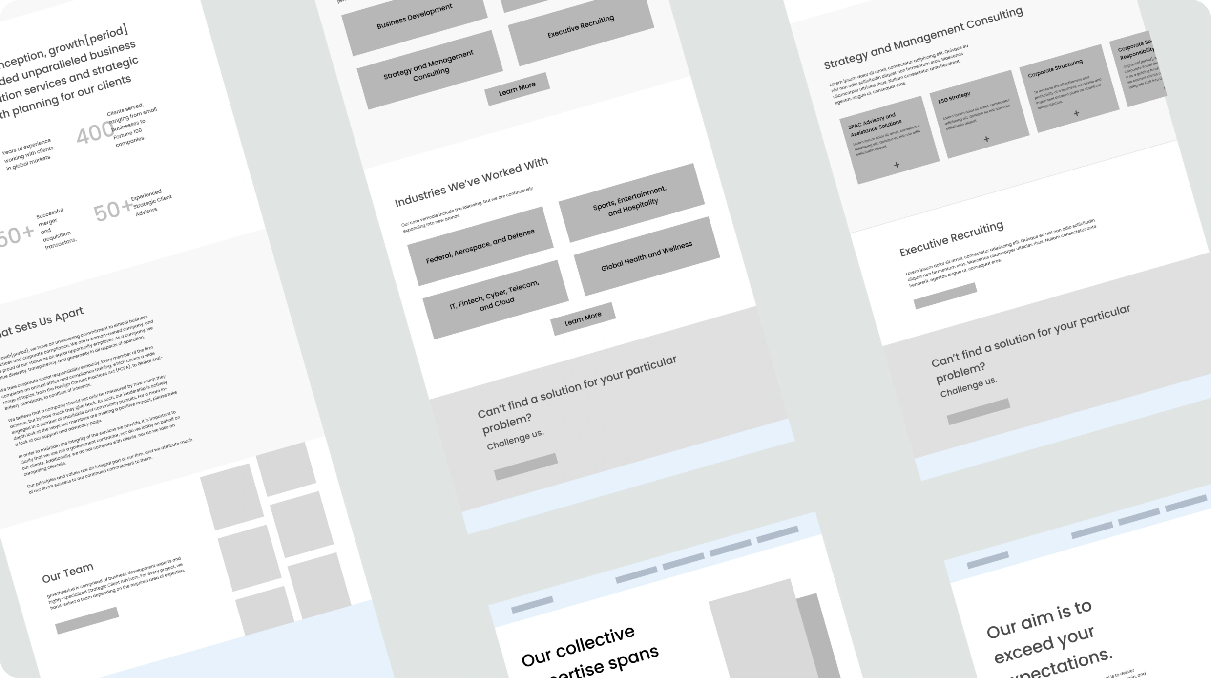 Growth Period Wireframes