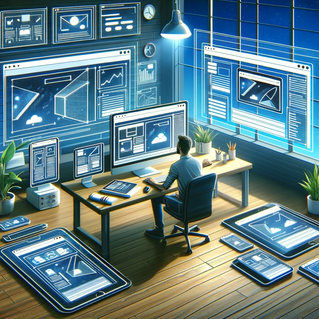 Image representing adaptive and responsive web design