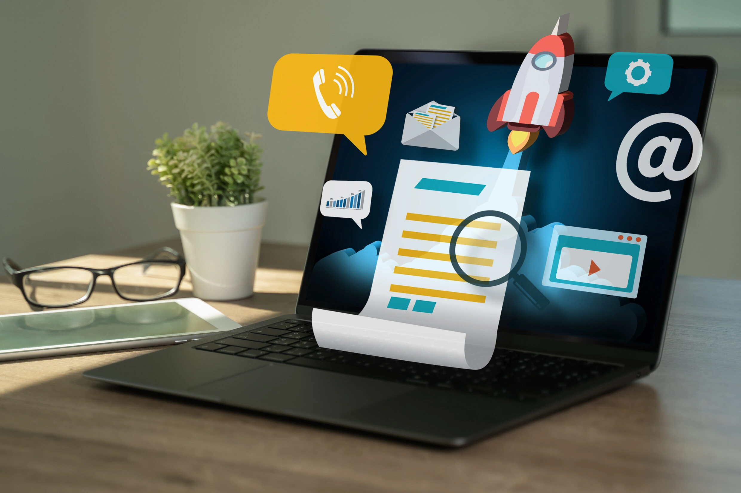 content marketing Content Data Blogging Media Publication Information Vision Concept