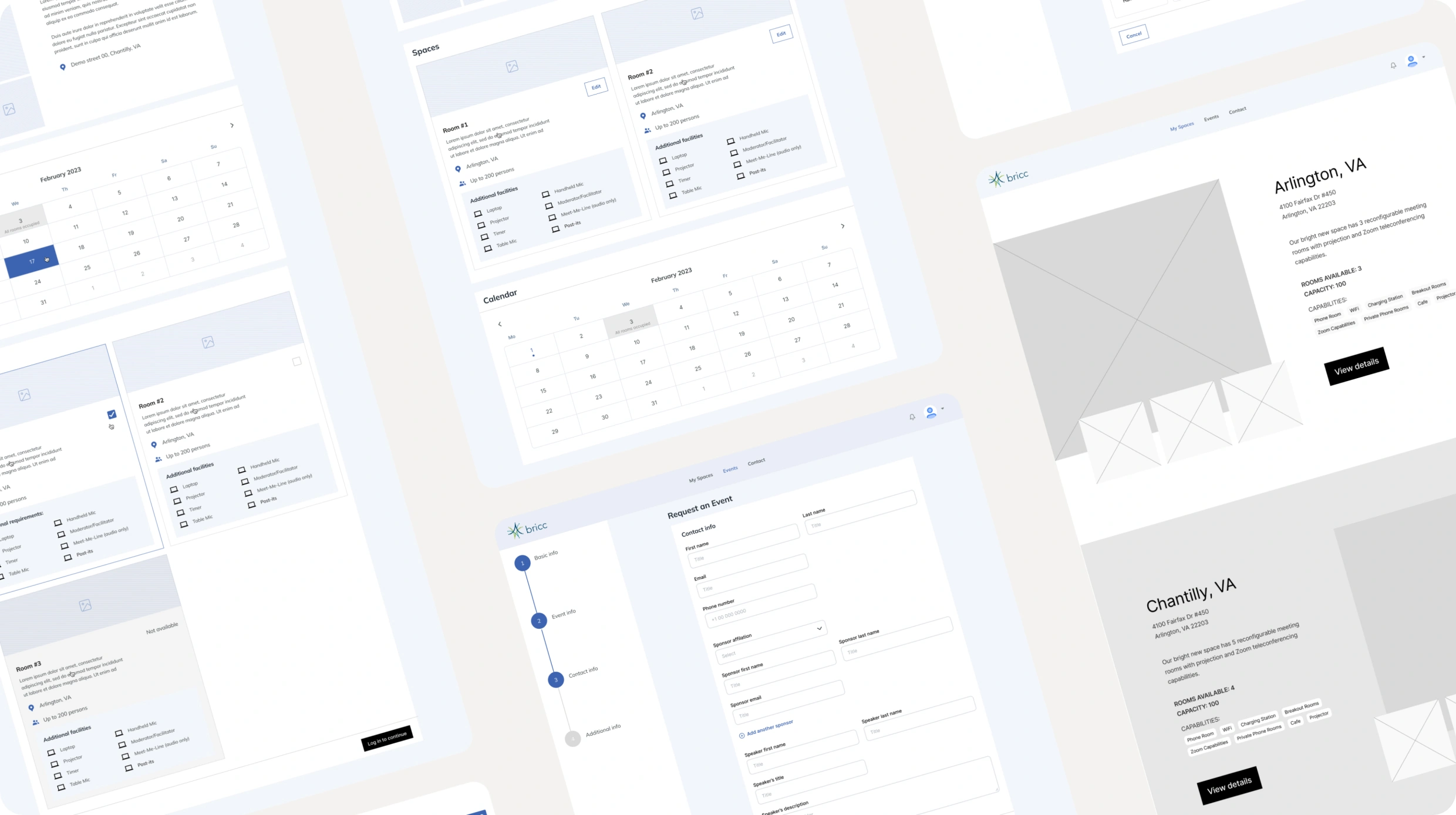 Virginia Tech University - BRICC PIA Wireframes